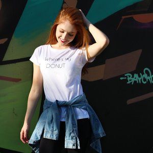 Such a Lady Where's My Donut T-shirt White